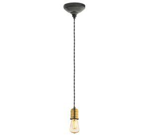 Lámpara Colgante Yorth Acero Negro E27 1X60W Cod.32537
