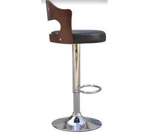 Pack 2 Sillas Bar Taburete Regulable Boscco Madera/Ecocuero