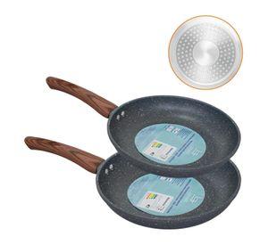 Sarten De Induccion Antiadherente 24cm Con Mango De Madera