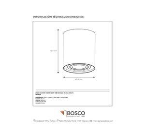 FOCO CILINDRO SOBREPUESTO TUBE DORADO Ø9,6cm 1XGU10