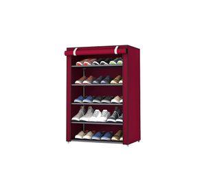Zapatero Organizador Hogar Tela 5 Niveles 92x60x30 CM Red Wine