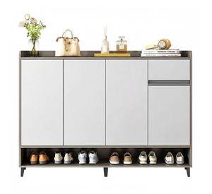 Zapatero Silver 4 Puertas con Cajon Organizador Estante 120Cm