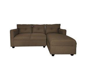 Seccional Mateo Chenille Café Pata Plastica