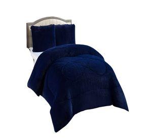 COBERTORES CON CHIPORRO DE PELUDOS 2 PLAZAS 230X250CM AZUL MARINO