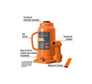 Gata Hidraulica 21 Tn Tipo Botella Truper Gat-21