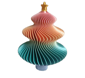 Decoración Navideña - Árbol multicolor en forma de espiral