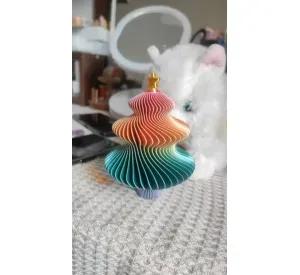 Decoración Navideña - Árbol multicolor en forma de espiral