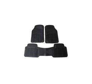 Set 3 Pisos Goma Auto Vehículos Universal Negro