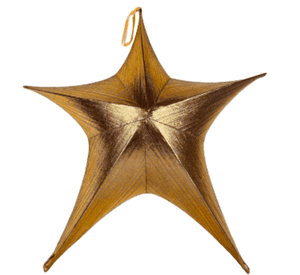 Estrella De Genero De Metal Dorada 80cm