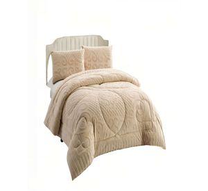 PLUMON PREMIUM CON TEXTURA   2 PLAZA COLOR BEIGE
