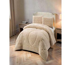 PLUMON PREMIUM CON TEXTURA   2 PLAZA COLOR BEIGE