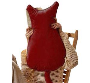 Cojin de Gato Extra Suave para decorar o apego para niños Rojo