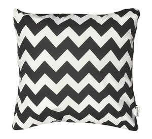 COJIN DECORATIVO DISEÑO ZIGZAG BLANCO Y NEGRO 45X45 RELLENO