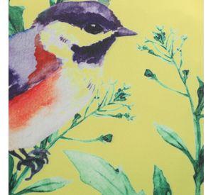 Cojin Mas Funda Decorativa Bucolicos Pajaros Fondo Amarillo 45x45 cm