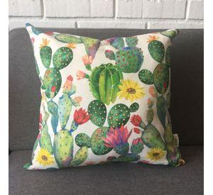 COJIN DECORATIVO DISEÑO CACTUS VERDE 45X45 RELLENO