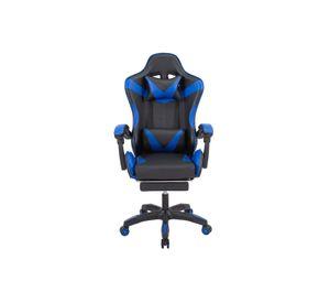 Silla Gamer Oficina Ajustable Reclinable Azul