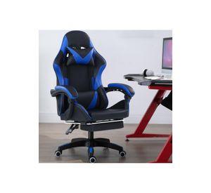 Silla Gamer Oficina Ajustable Reclinable Azul