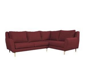 Seccional Lenora Chenille Tipo Lino Rojo