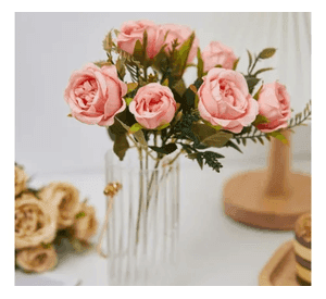 Rosas peonías artificiales ramos decoración