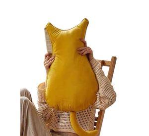 Cojin de Gato Extra Suave para decorar o apego para niños Amarillo