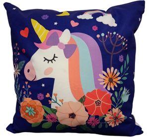 Cojín Felpa 45x45 cm De Unicornio Extra Suave