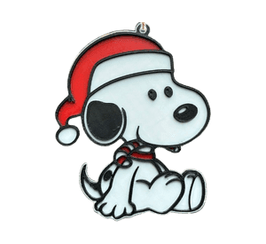 Adorno Navideño - Snoopy con gorro de santa