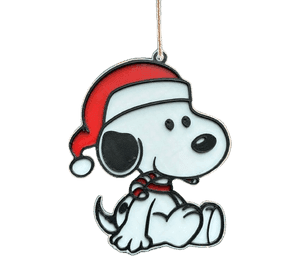 Adorno Navideño - Snoopy con gorro de santa