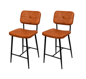 Pack 2 Taburetes Florencia Piso De Bar O Terraza 66cm Marrón