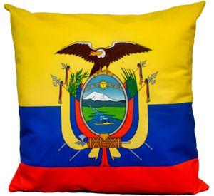Cojín Felpa 45x45 cm De Bandera De Ecuador Extra Suave