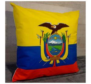 Cojín Felpa 45x45 cm De Bandera De Ecuador Extra Suave