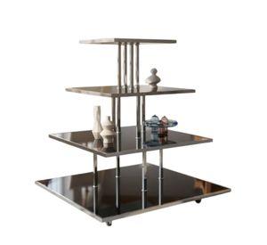 Exhibidor Metalico Piramidal De Cuatro Niveles