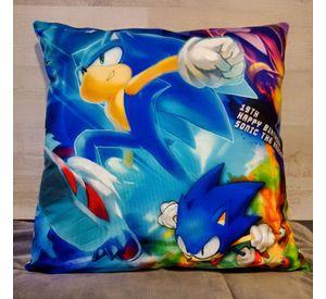 Cojín Felpa 45x45 cm Erizo Azul Extra Suave