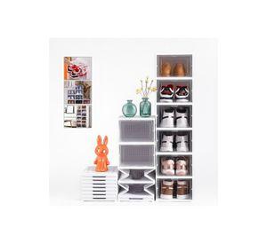 Zapatera Plegable Cajas Organizadoras 6 Niveles Transparente