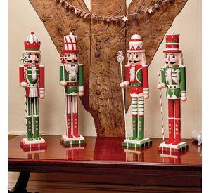 Soldado Cascanueces Navideño De Madera Adorno Arbol De Navidad