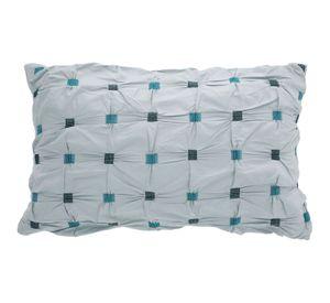 Cojin Mas Funda Decorativa Capitone Verde Agua 30x50 cm