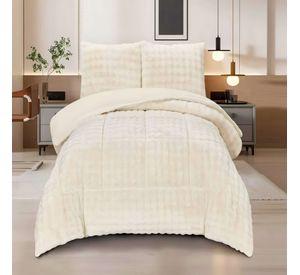COBERTOR INVIERNO DE ALTO CONFORT 1.5P 180CM X 230CM COLOR BEIGE