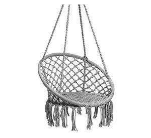 silla colgante redonda gris