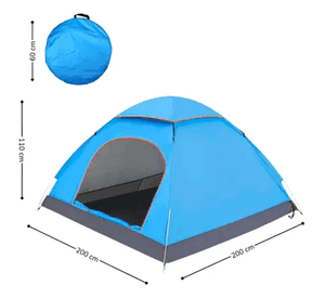 Carpa 2-3 personas instantánea uv celeste