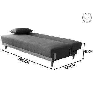 Sofá Cama Florida Gris 3 Cuerpos