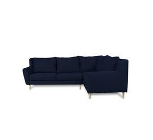 Seccional Lenora Chenille Tipo Lino Azul