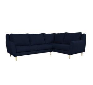 Seccional Lenora Chenille Tipo Lino Azul