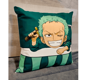 Cojín Felpa 45x45 cm De Mugiwara Mini Zoro Roronoa Extra Suave
