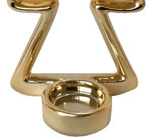 Portavela Decorativo Angel Navideño Gold