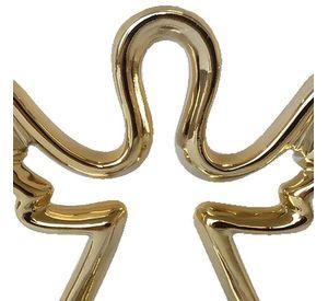 Portavela Decorativo Angel Navideño Gold