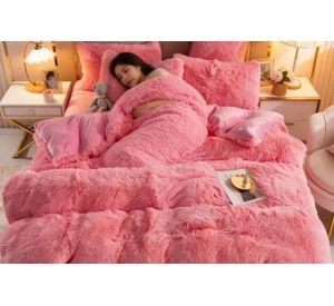 Cobertor Invierno Con Chiporro Rosa 2plazas+fundas Alm+funda Coji