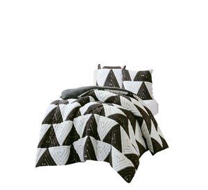 COBERTOR DE JACQUERD KING  COLOR BLANCO CON CAFÉ