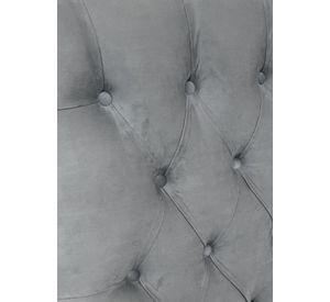 Respaldo de Cama Capitoné Premium Felpa Gris Plata - 2 Plazas