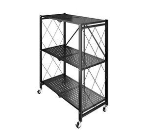 estante 3 niveles multiuso plegable con ruedas