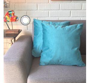 COJIN DECORATIVO DISEÑO TURQUESA SUAVE 60x60 RELLENO