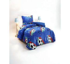 COBERTOR SHERPA PLAZA Y MEDIA 180X200CM AZUL B5